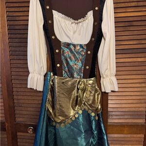 Gold and Blue Theater Costumes for Historical Plays